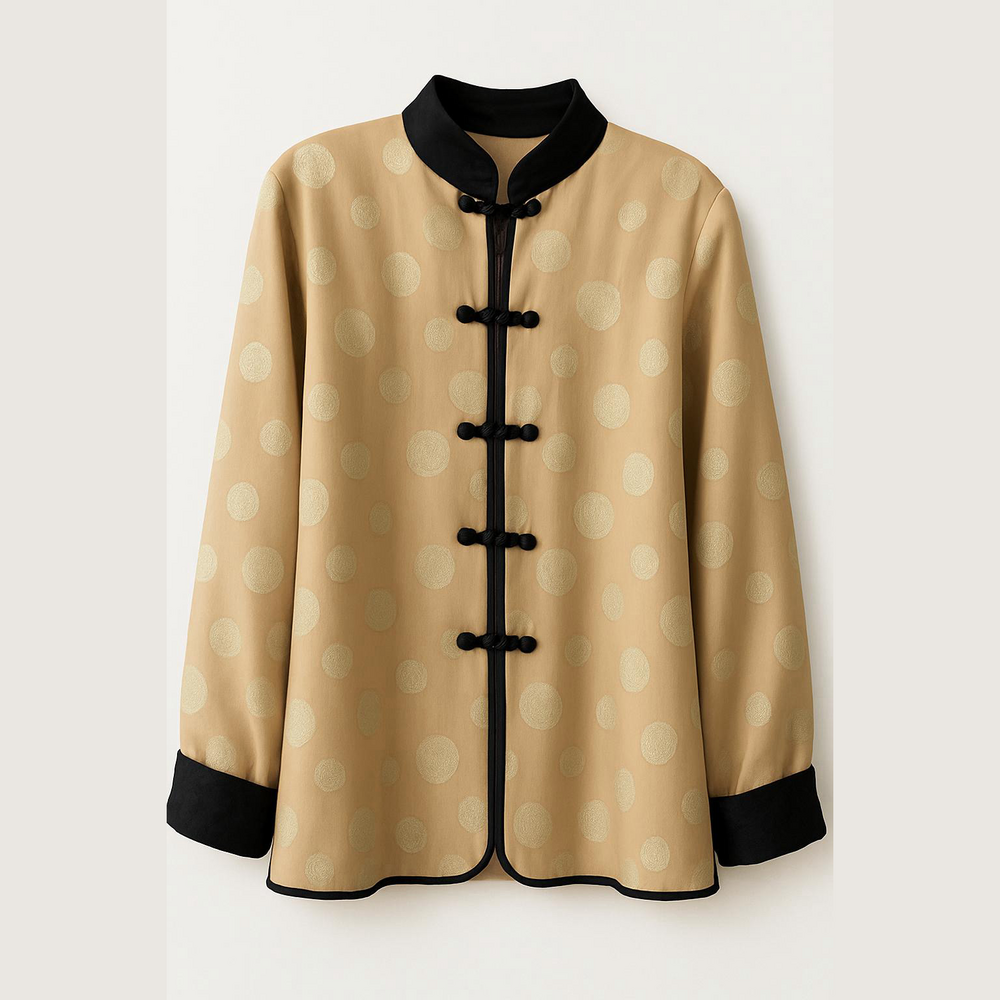 White Ginger hand woven 100% silk Indo - Chic jacket.
